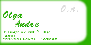 olga andre business card